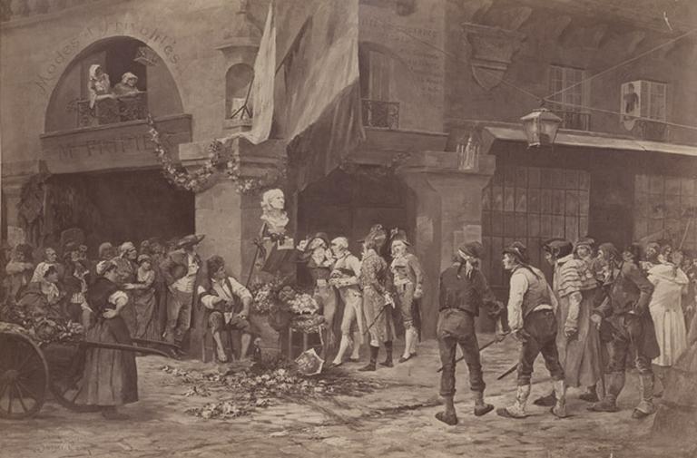 Reproduction d'après Georges Cain.1882, hommage à Marat_0