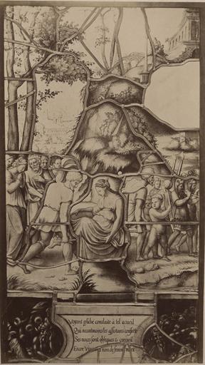 Vitrail de la Galerie de Psyché au château de Chantilly, provenant d'Ecouen : Psyché conduite sur la montagne. 6_0