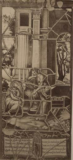 Vitrail de la Galerie de Psyché au château de Chantilly, provenant d'Ecouen : Psyché implore l'aide de Cérès. 25_0