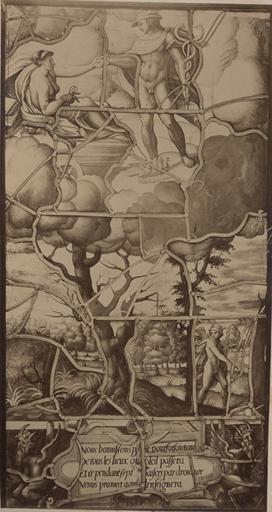 Vitrail de la Galerie de Psyché au château de Chantilly, provenant d'Ecouen : Mercure reçoit de Vénus l'ordre de trouver Psyché. 28_0