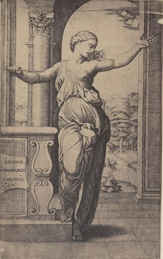 Marc-Antoine Raimondi : Lucrèce se donnant la mort_0