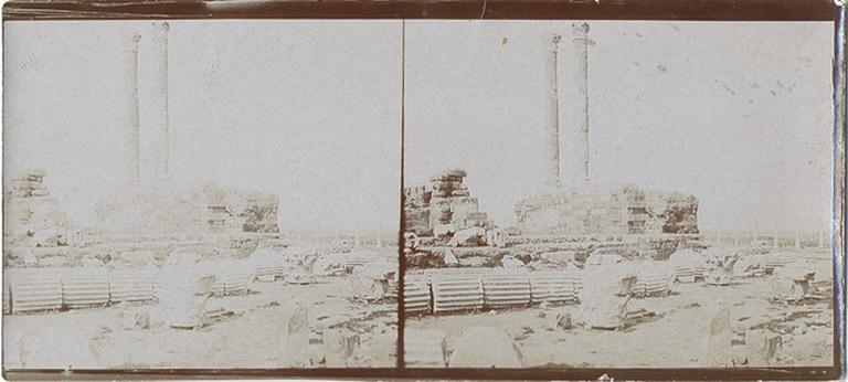Vue stéréoscopique du site archéologique de Timgad (Algérie) : le Capitole_0