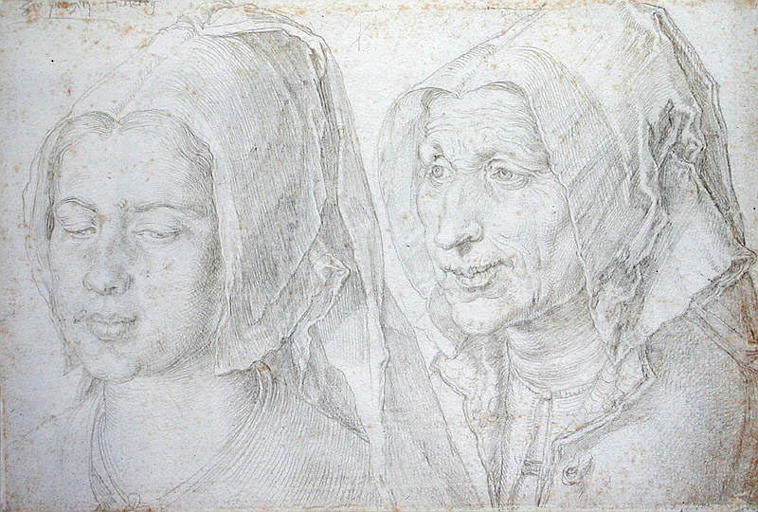Une jeune et une vieille femme de Bergen-op-Zoom (recto) ; Une jeune femme de Bergen op Zoom et une fille de Goes (verso)_0