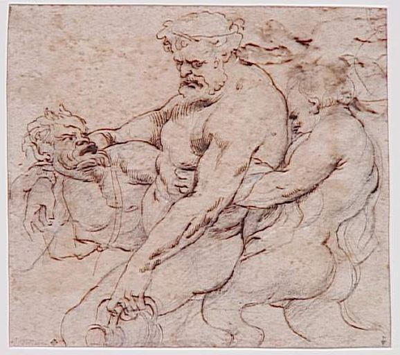 L'ivresse d'Hercule (recto) ; Nymphes et satyres (verso)_0