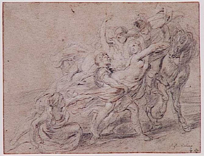 Etude pour un rapt de femme, Petrus Paulus Rubens, 16e siècle