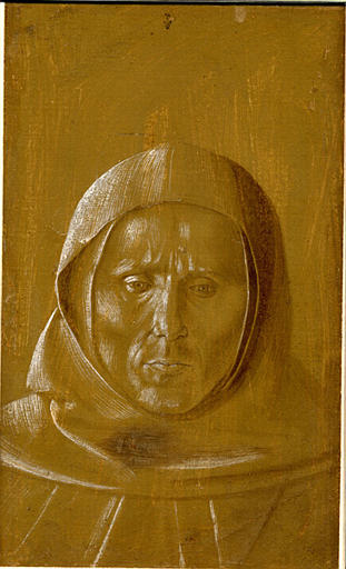 Etudes d'une main, de trois anges et du Christ en Salvatore Mundi (recto) ; Moine vu en buste, de face, regardant vers le bas (verso)_0