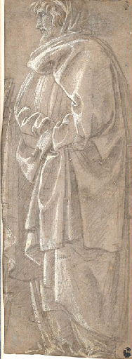 Un homme drapé, debout, de profil vers la gauche, Filippino Lippi, 1480 vers