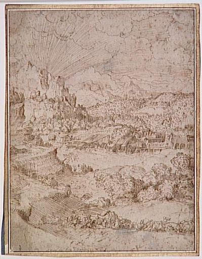 Paysage au ciel couchant_0