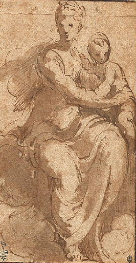 Vierge à l'Enfant sur une nuée_0