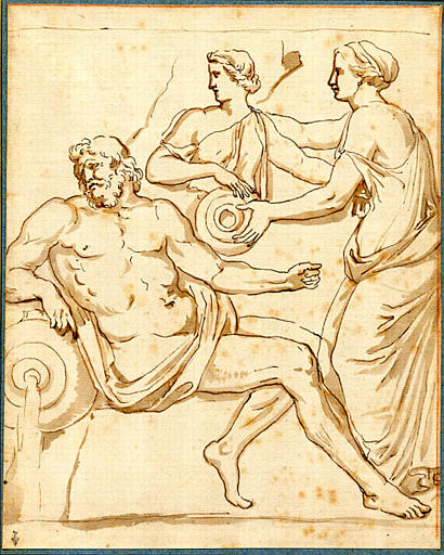Le dieu fleuve Océan avec deux nymphes, d'après l'antique_0
