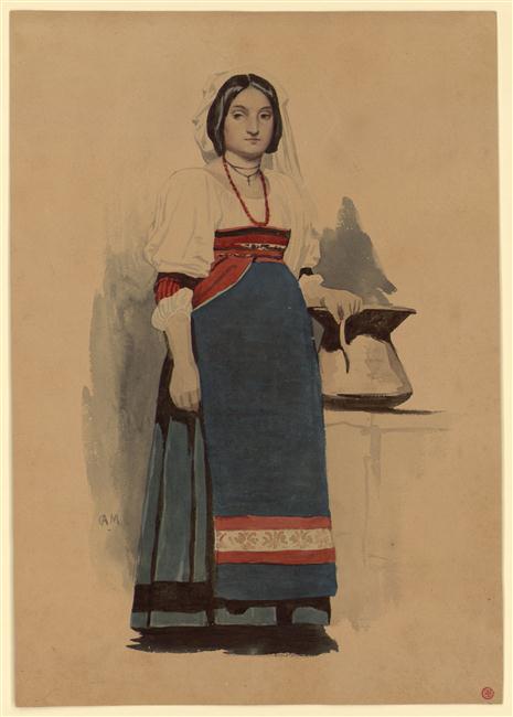 Italienne au tablier bleu_0