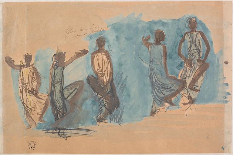 CINQ ETUDES DE DANSEUSES CAMBODGIENNES_0