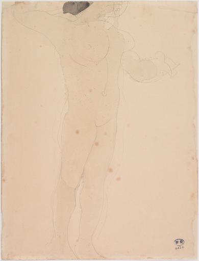 FEMME NUE DEBOUT AU VISAGE TRONQUE_0