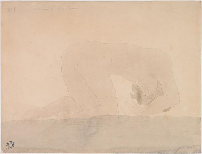 NAISSANCE DE VENUS, FEMME NUE A QUATRE PATTES ET DE PROFIL VERS LA DROITE_0