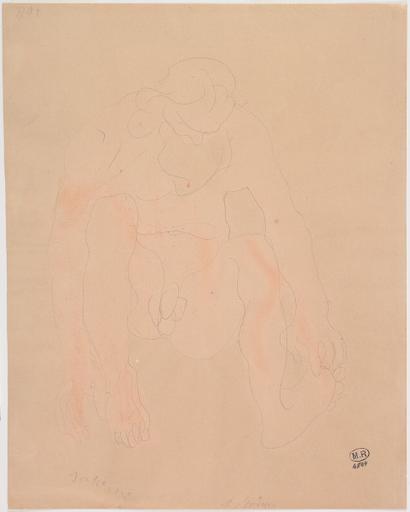 SATURNE, HOMME NU ASSIS, UNE MAIN A L'ORTEIL_0