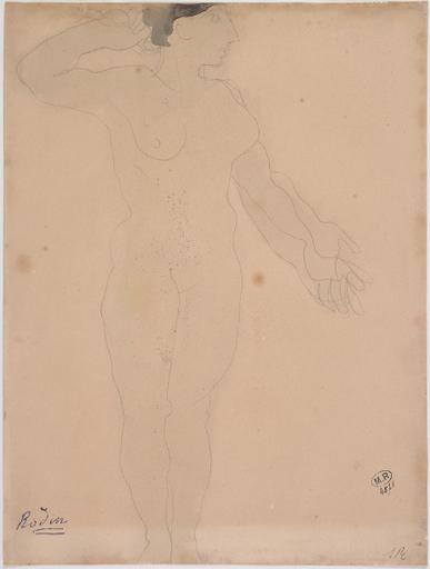 FEMME NUE, UNE MAIN A LA NUQUE_0