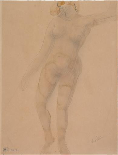 FEMME NUE AU BRAS LEVE_0