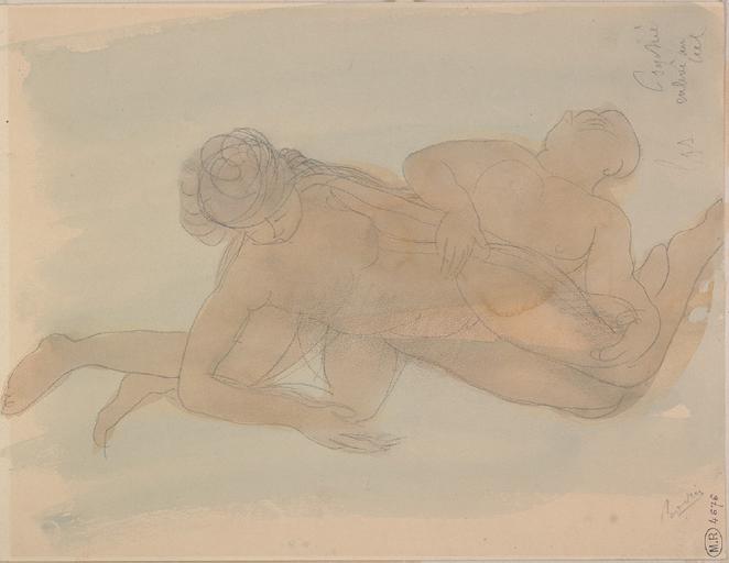 PSYCHE ENLEVEE AU CIEL, COUPLE SAPHIQUE ETENDU_0