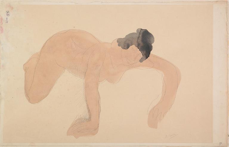 FEMME NUE A QUATRE PATTES, DE TROIS-QUARTS VERS LA DROITE_0