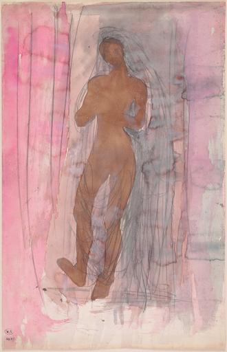 FEMME NUE AUX MAINS JOINTES_0