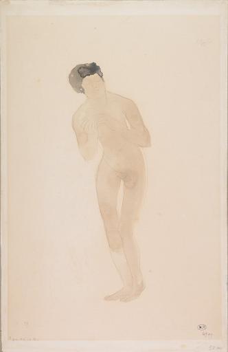 FEMME NUE AUX MAINS PRESQUE JOINTES_0