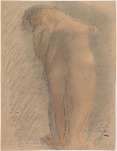 AMADRYADES, DEUX FEMMES NUES, DEBOUT ET DOS A DOS_0