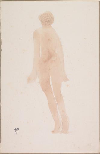FEMME NUE DE DOS, SUR LA POINTE DES PIEDS_0