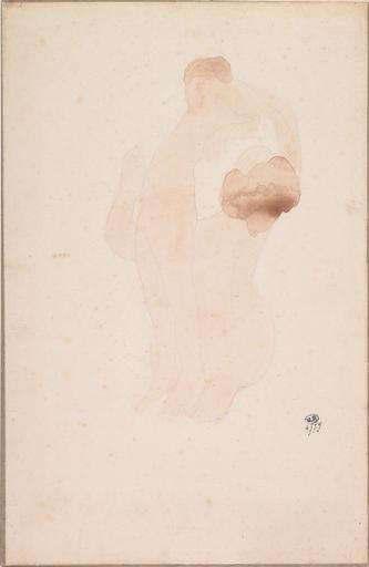 'FEMME DE DOS MAINTENANT DES DEUX BRAS AU DESSUS D'ELLE UN CORPS RENVERSE.''TU NE DIRAS PAS CELA, CE SOIR, QUAND TU SERAS DANS MES BRAS...ET QUE JE T'AIMERAI...'' (LE JARDIN DES SUPPLICES D'OCTAVE MIRBEAU, 1902)'_0