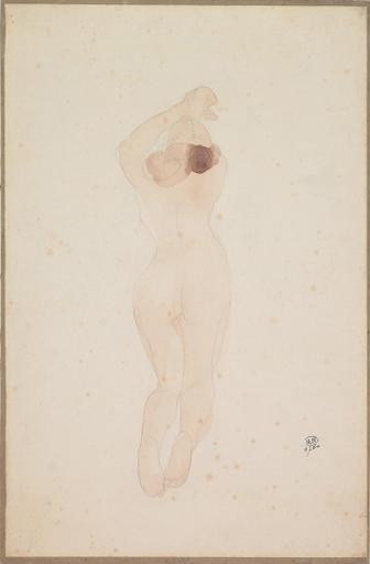 'FEMME AGENOUILLEE DE DOS ET LA TETE RENVERSEE''CARESSE MOI DONC CHERI...TATE, COMME MES SEINS SONT FROIDS ET DURS...'' (LE JARDIN DES SUPPLICES D'OCTAVE MIRBEAU, 1902)'_0