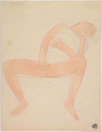 LA VIERGE, FEMME ALLONGEE, UNE MAIN ENTRE LES JAMBES ECARTEES_0