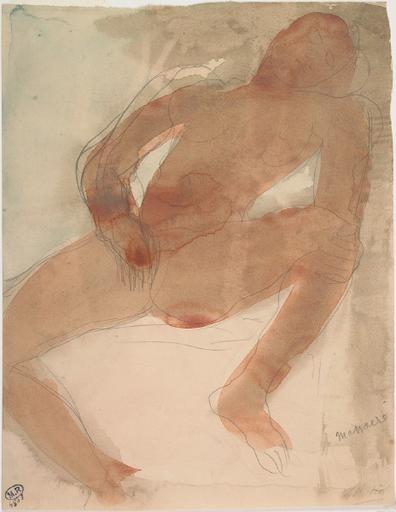 MASSACRE, FEMME NUE ALLONGEE, UNE MAIN ENTRE LES JAMBES ECARTEES_0