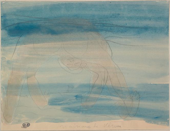 NAISSANCE DE VENUS, FEMME NUE SUR LE DOS, BRAS ET JAMBES RELEVES ET ECARTES_0