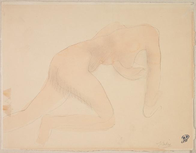 FEMME NUE A QUATRE PATTES, DE PROFIL VERS LA DROITE_0