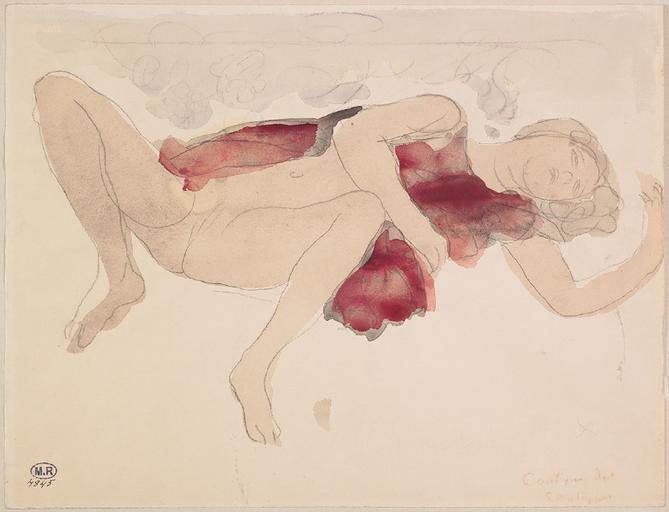 CANTIQUE DES CANTIQUES, FEMME ALLONGEE A DEMI NUE, AUX JAMBES ECARTEES_0
