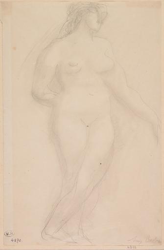 FEMME NUE DEBOUT AUX JAMBES CROISEES_0