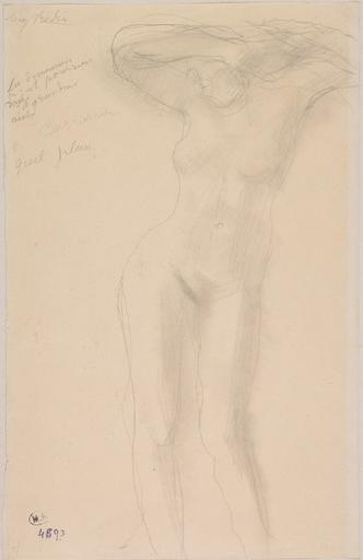 CARYATIDE, FEMME NUE, LES BRAS AU DESSUS DU VISAGE_0