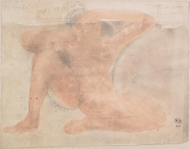 ECHO, FEMME NUE ASSISE, LES MAINS JOINTES A HAUTEUR DU VISAGE ET LES JAMBES REPLIEES_0