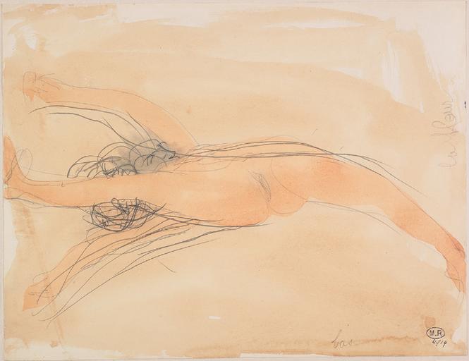 LA FLEUR, FEMME NUE FAISANT LE POIRIER, AU VERSO FEMME NUE FAISANT LE POIRIER_0