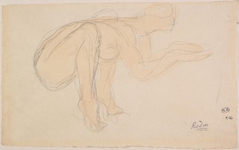 FEMME NUE ACCROUPIE ET DE PROFIL VERS LA DROITE_0