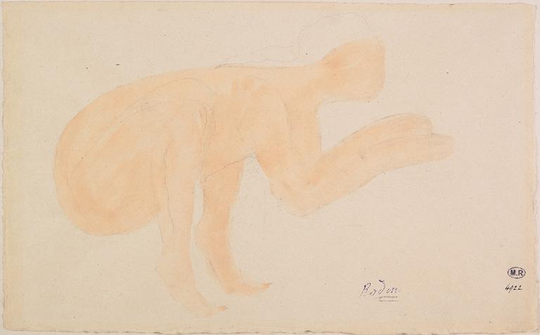 FEMME NUE ACCROUPIE ET DE PROFIL VERS LA DROITE_0