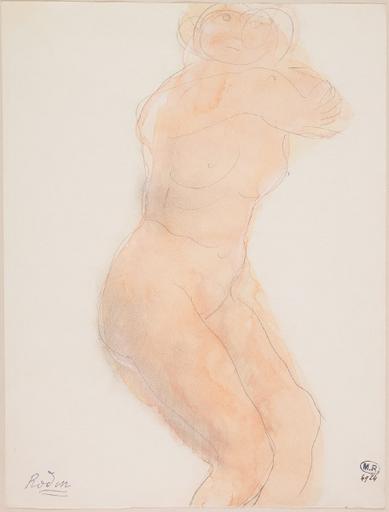 FEMME NUE, ASSISE DE TROIS-QUARTS, VERS LA DROITE_0