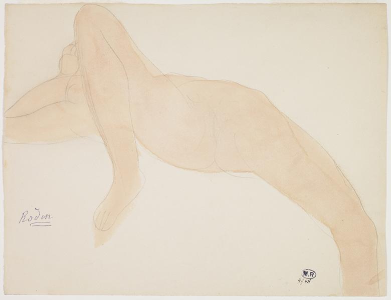 FEMME NUE ALLONGEE AUX JAMBES ECARTEES_0