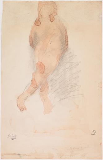 AMADRYADE, FEMME NUE DEBOUT AUX JAMBES CROISEES_0