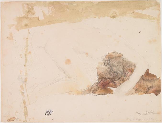 METAMORPHOSE, FEMME NUE AGENOUILLEE ET PENCHEE JUSQU'AU SOL_0
