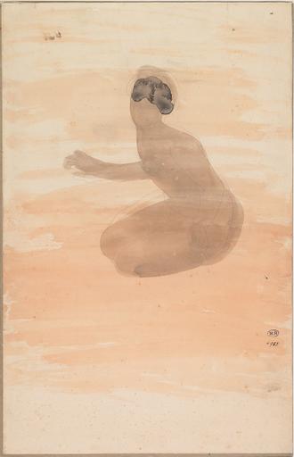 FEMME NUE ASSISE SUR SES TALONS ET LES BRAS OUVERTS_0