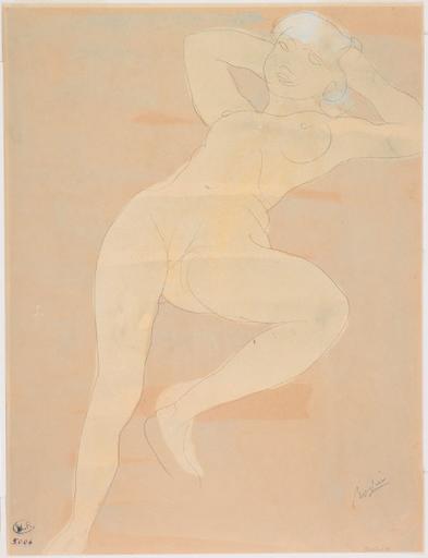 AURORE, FEMME NUE ALLONGEE, LES MAINS SUR LA NUQUE_0