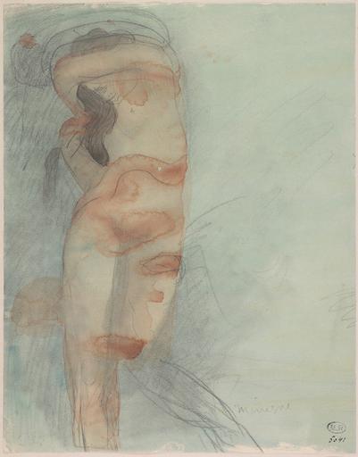 MINERVE, FEMME NUE DEBOUT, LE VISAGE CACHE DANS LES BRAS_0