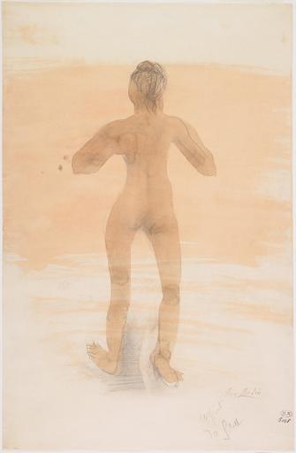 ESPRIT DU FEU, FEMME NUE DEBOUT ET DE DOS_0