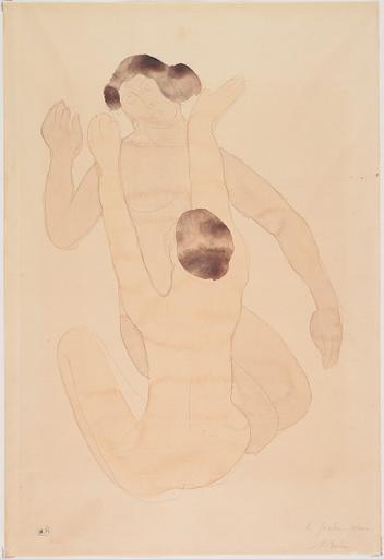 'LA FORTUNE PRIEE, FEMME NUE ASSISE ET DE DOS TENDANT LES BRAS VERS UNE FEMME AGENOUILLEE, ''UNE SPLENDIDE CREATURE QUE J'AVAIS AIMEE LA VEILLE'' (LE JARDIN DES SUPPLICES D'OCTAVE MIRBEAU, 1902)'_0