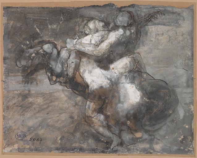 CENTAURE AU GALOP ENLEVANT UNE FEMME_0
